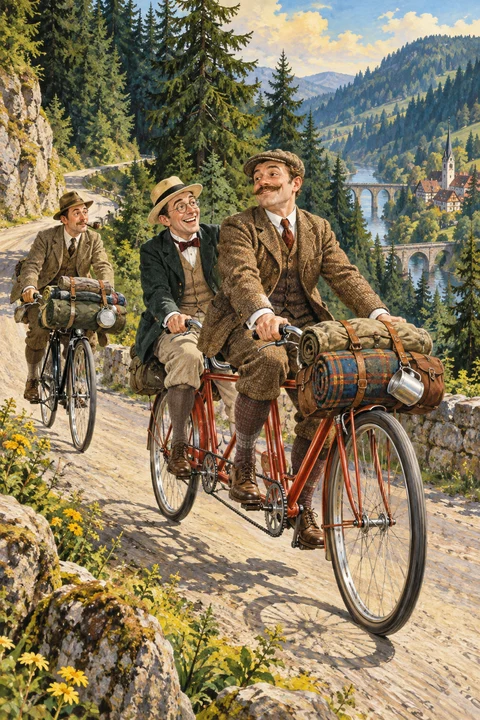 Three men on the bummel